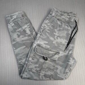 Ring Of Fire Gray Camouflage Cargo Joggers Mens L Streetwear Tactical Pants 27"